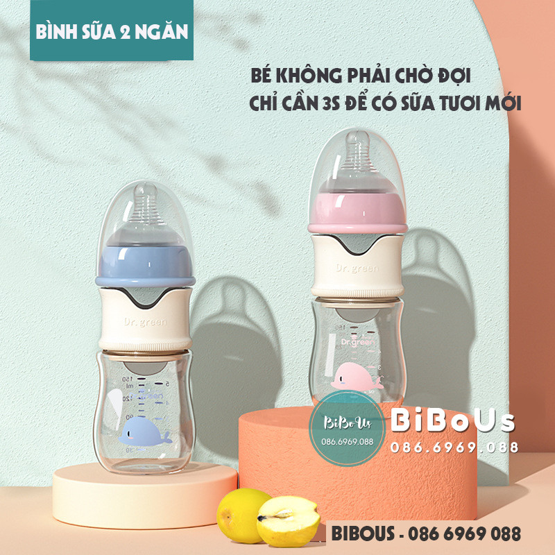 Đồ Dùng Cho Bé - Bình Sữa 2 Ngăn -150ml - nhựa PPSU